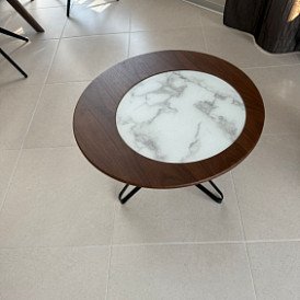 Стол журнальный Nicole (60), орех/керамика