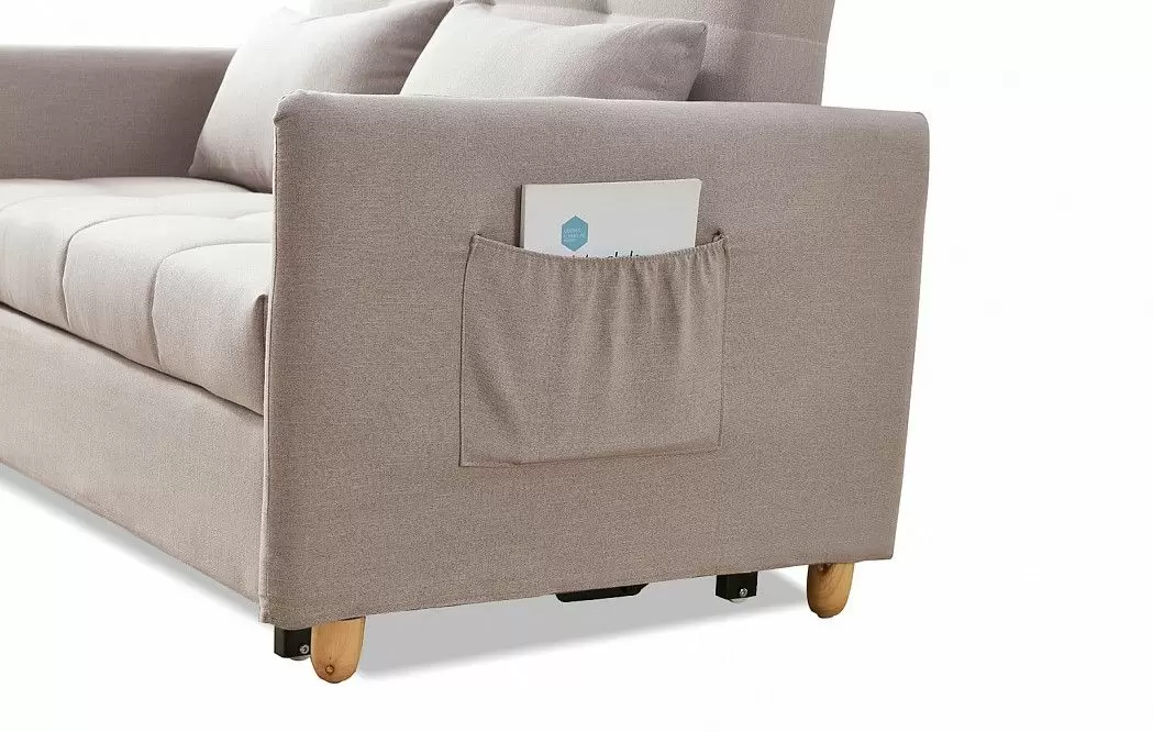 Диван-кровать Benedict, серо-бежевый - фото 8