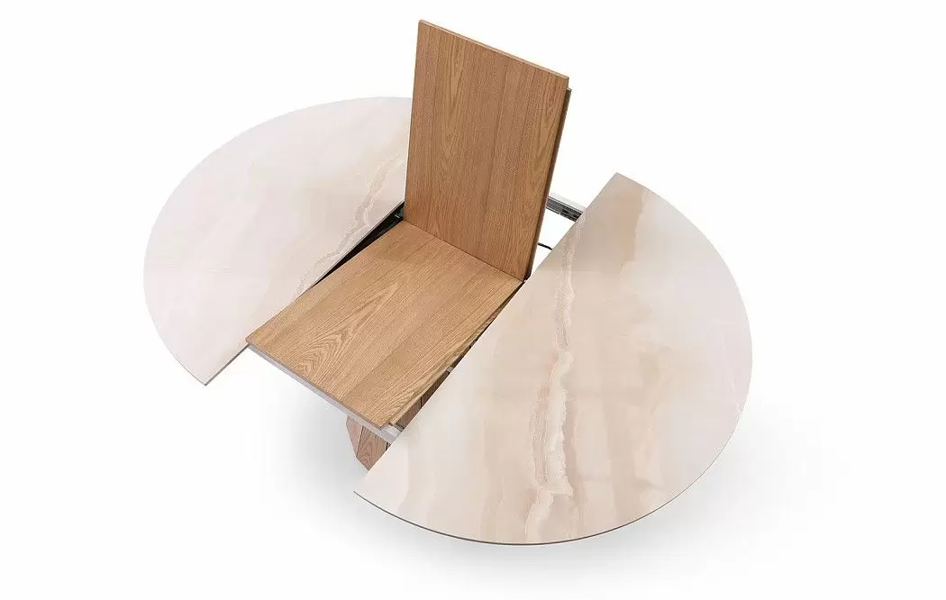 Стол раскладной Eterna 120-160, бежевая керамика/ясень - фото 6