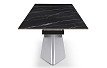 Стол раскладной Armanda 200-300, черная керамика/серебро
