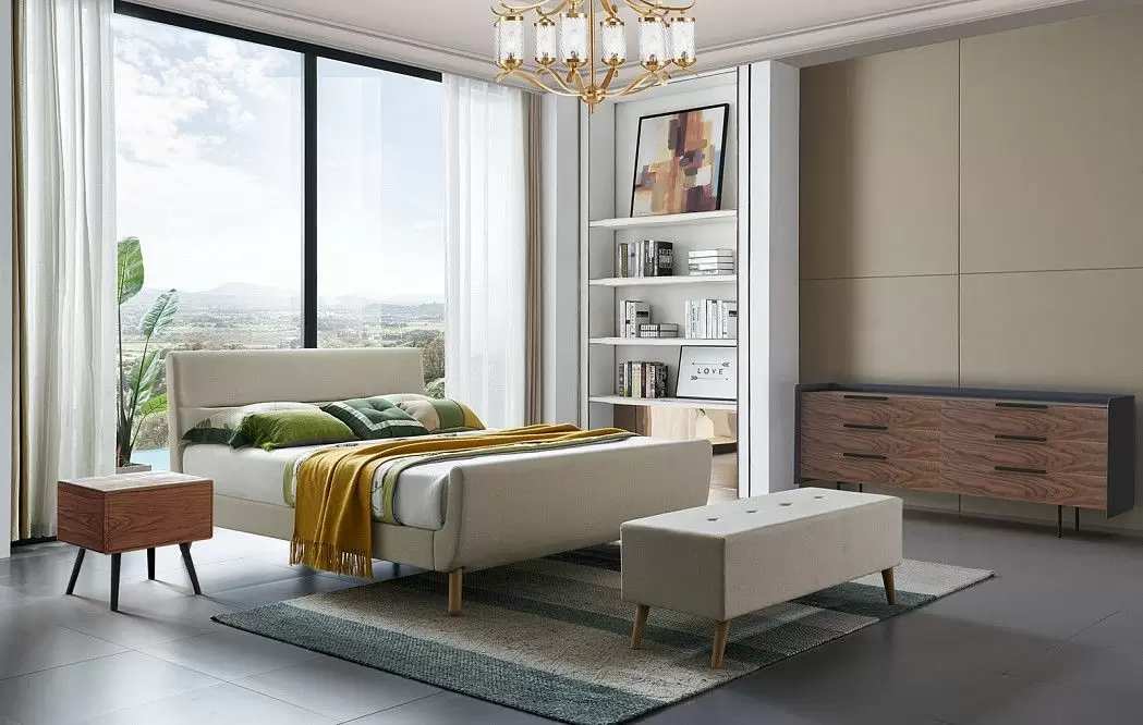 Комплект для спальни Borneo, бежевый/орех