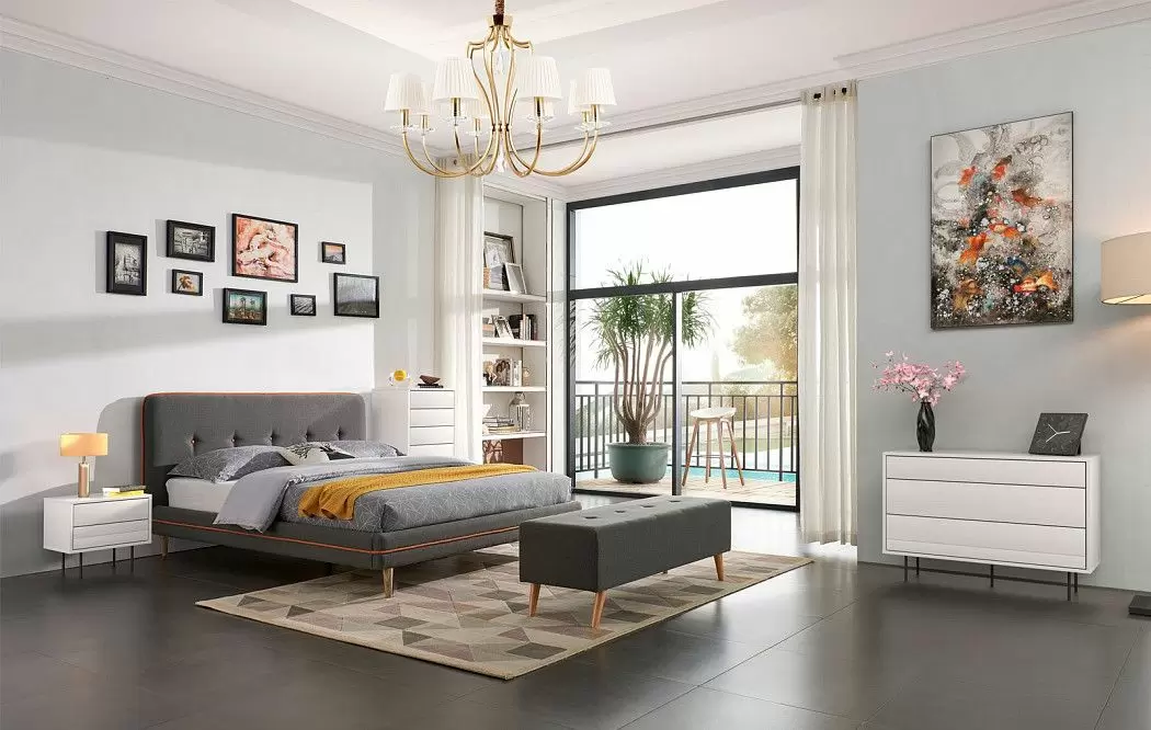 Кровать Madeira 160x200, серо-коричневый - фото 12