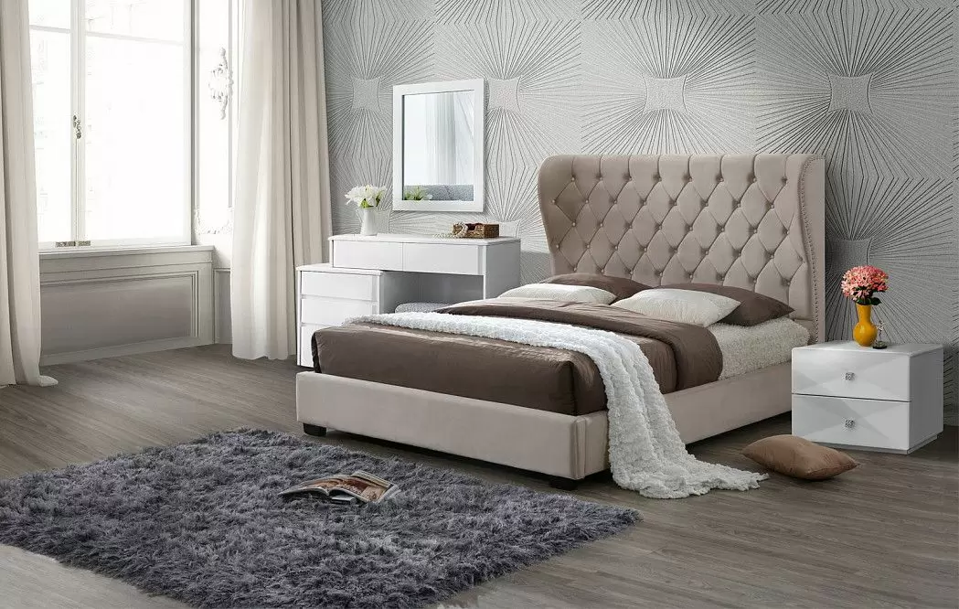 Комплект для спальни Fabiana, бежевый (с туалетным столиком)