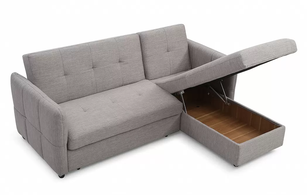 Диван-кровать Rotterdam угловой (правый), цвет серый - фото 6