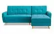 Диван-кровать Riviera угловой правый + оттоманка, бирюзовый цвет