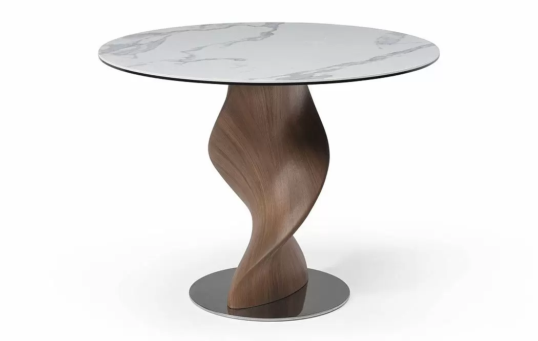 Стол Niagara 120, белая керамика/орех - фото 3