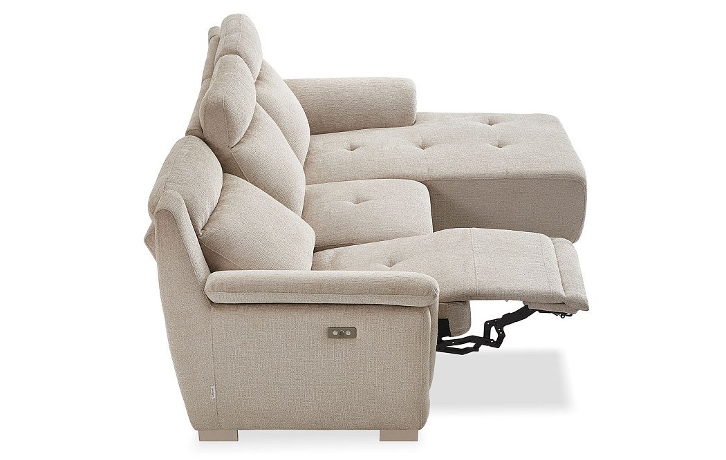 Диван-реклайнер Jonathan угловой (правый), бежевый - фото 10