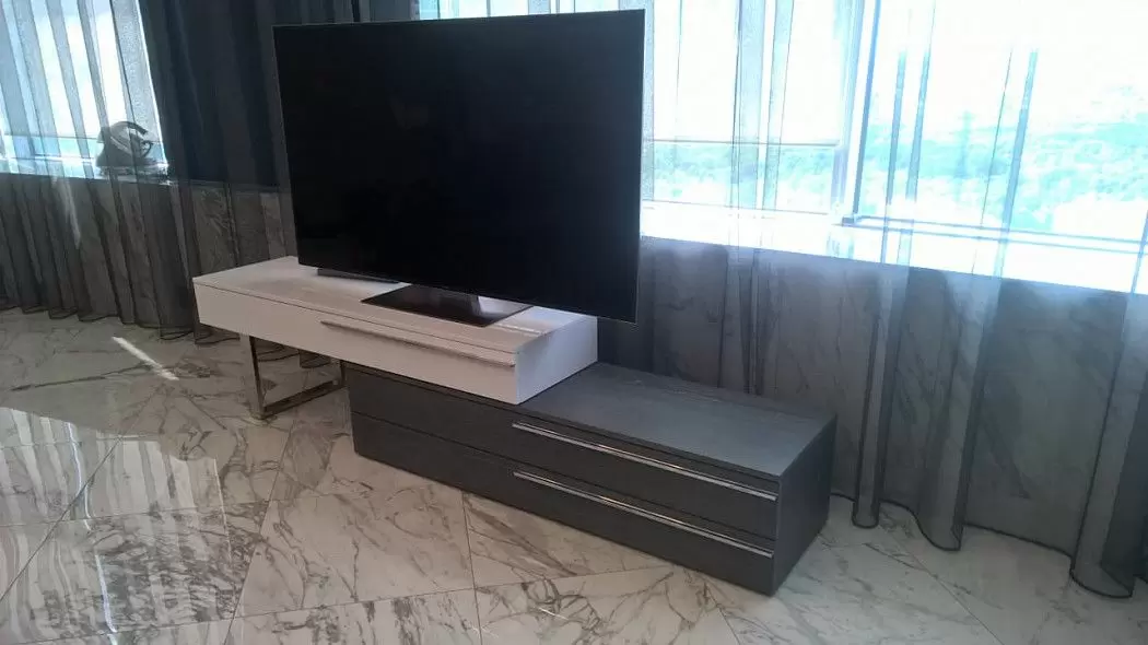 Тумба TV Arrow, белый/серый - фото 11