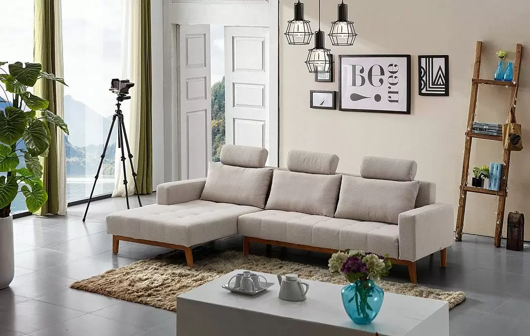 Диван-кровать Summer угловой (левый), бежевый