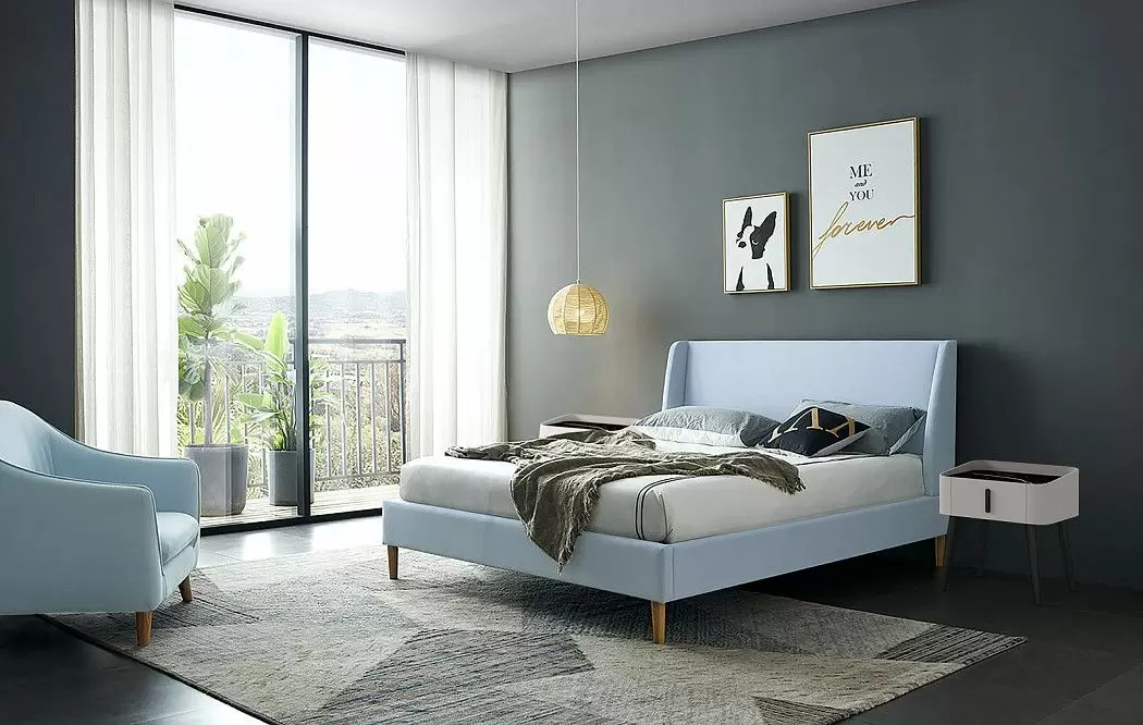 Кровать Carrera 160x200 (с подъемным механизмом), голубой - фото 9