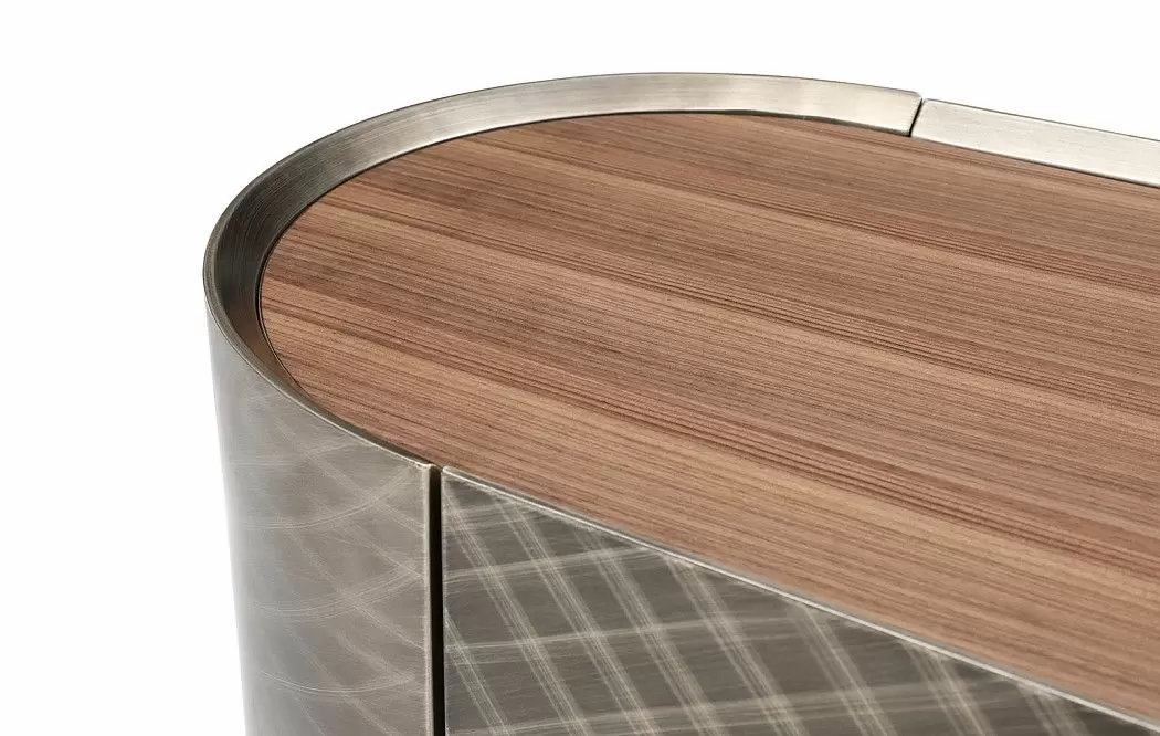 ТВ Тумба Emily, орех/бронза - фото 14