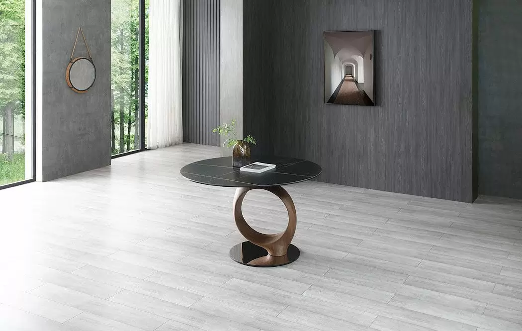 Стол Oasis 130, черная керамика/орех - фото 3