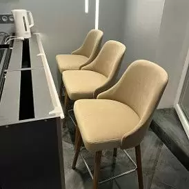 Стул полубарный Jimmy, бежевый/беленое дерево