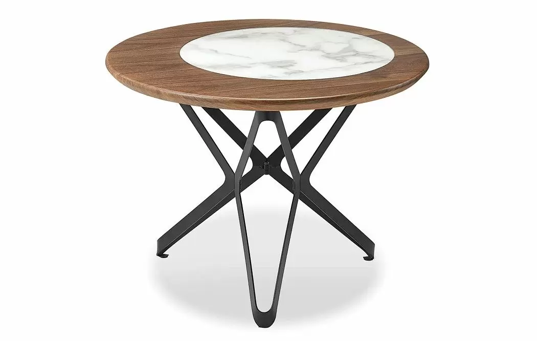 Стол журнальный Nicole (60), орех/керамика