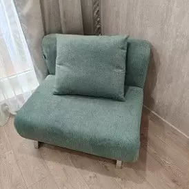 Кресло-кровать Rosy, бирюзовый/хром