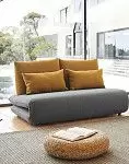 Диван-кровать Justin-2, темно-серый/желтый