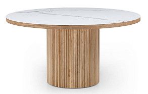 Стол Adriana 150, белая керамика/ясень