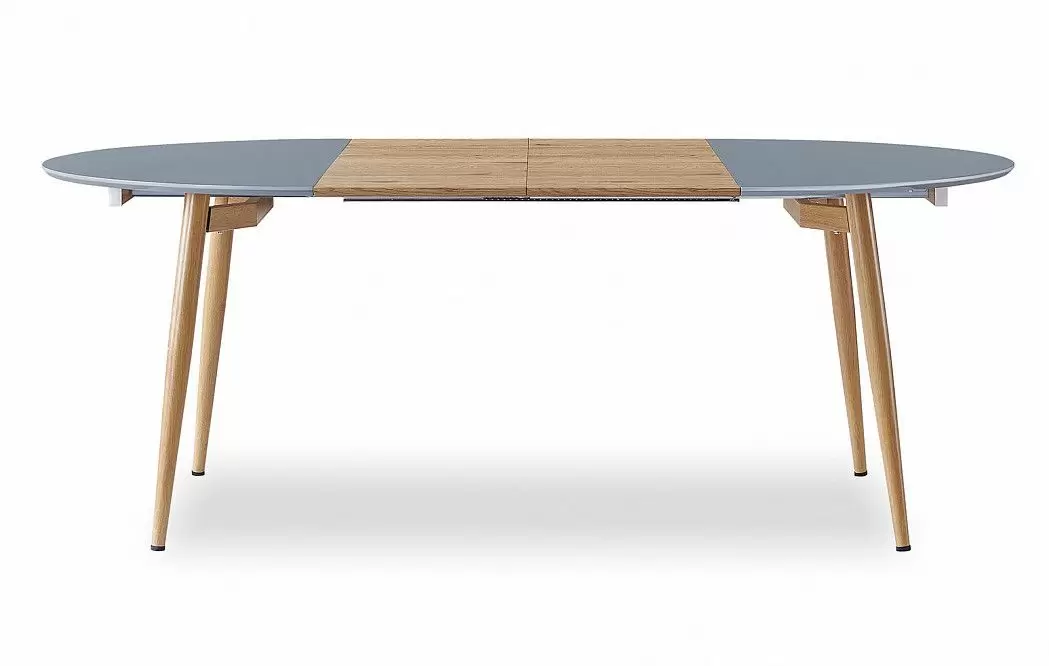 Стол раскладной Margaret 120-200, серый/светлое дерево - фото 7