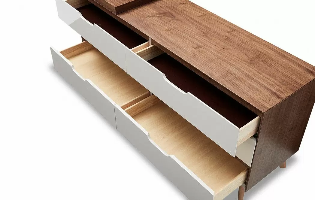 Комплект для спальни Madeira, серо-коричневый/орех/белый - фото 27