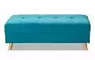 Диван-кровать Riviera угловой правый + оттоманка, бирюзовый цвет