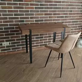 Стол письменный Project, орех/черный