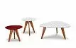 Набор из 3-х столов Donald, белый/красный/белый