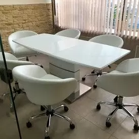 Стол раскладной Verona Glass (120), белый матовый