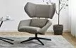 Кресло и оттоманка Boston, серо-коричневый