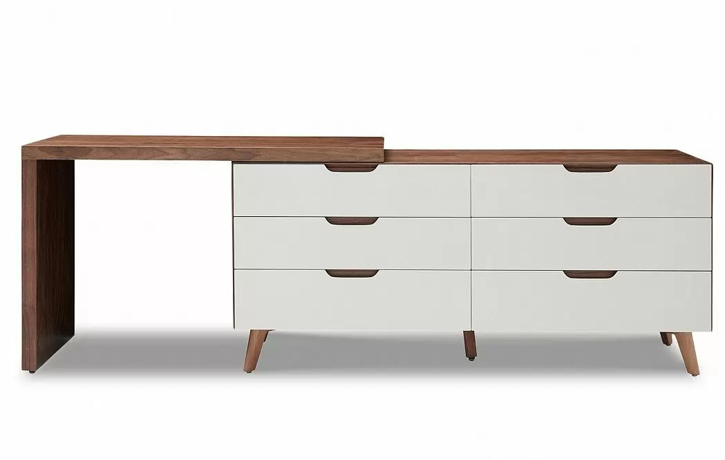 Комплект для спальни Madeira, серо-коричневый/орех/белый - фото 28