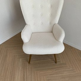 Кресло Hygge, слоновая кость/золото