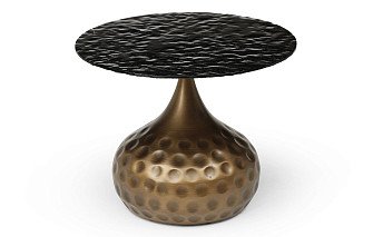 Стол журнальный Capri (60), плавленое стекло/бронза