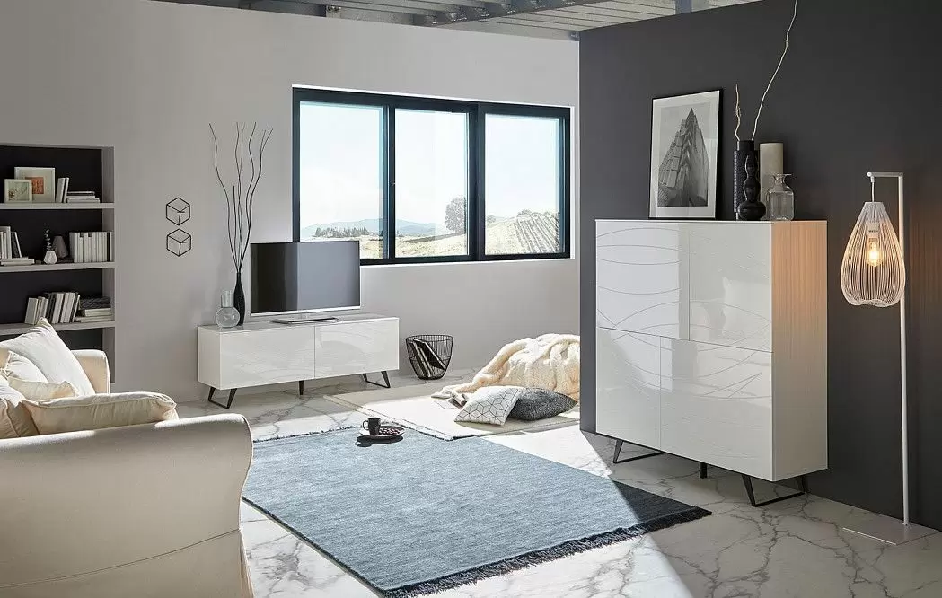 Шкаф W-108 Ocean, белый/черный - фото 2