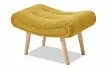 Кресло и оттоманка Dolce Vita, желтый шафран/натуральный