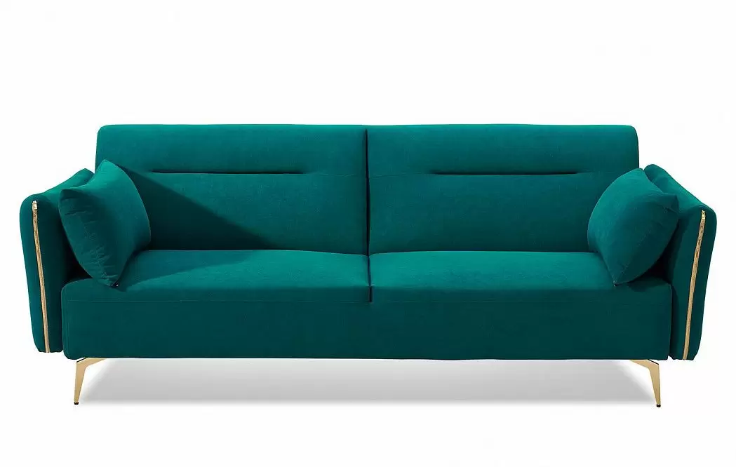 Диван-кровать Liverpool, темно-бирюзовый/золото - фото 4
