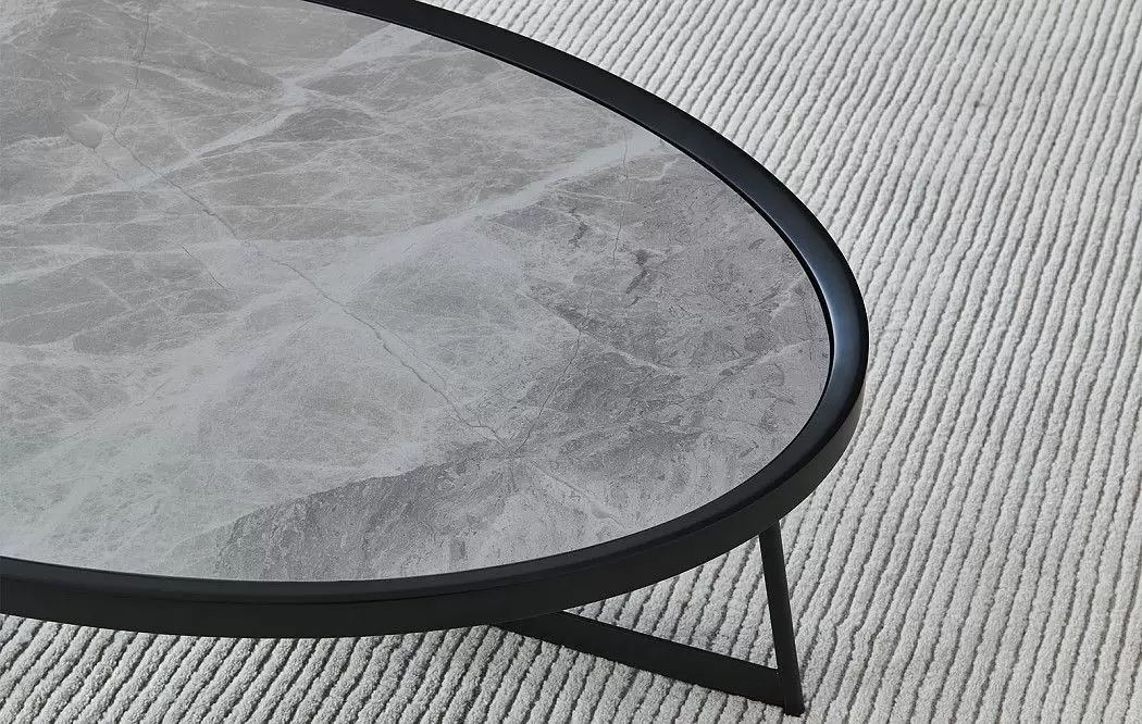 Стол журнальный Betsy (120), серая керамика - фото 3