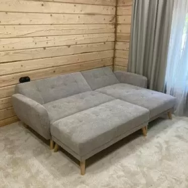 Диван-кровать Christy угловой (левый), серо-бежевый цвет