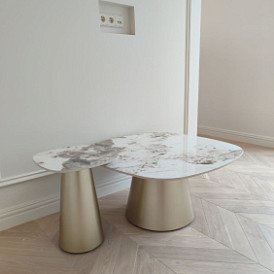 Стол журнальный Antonia (40), шампань/керамика