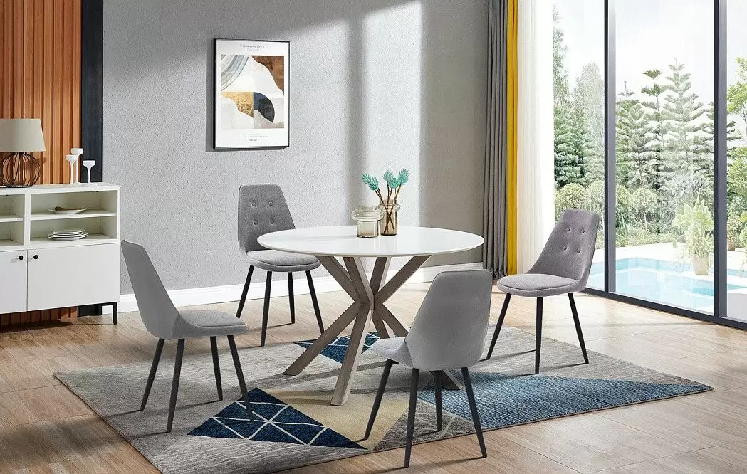 Стол Bianca 120, белый/винтажный орех - фото 4