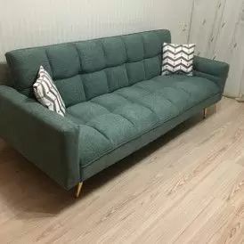 Диван-кровать Madrid, желтый/золотые ножки