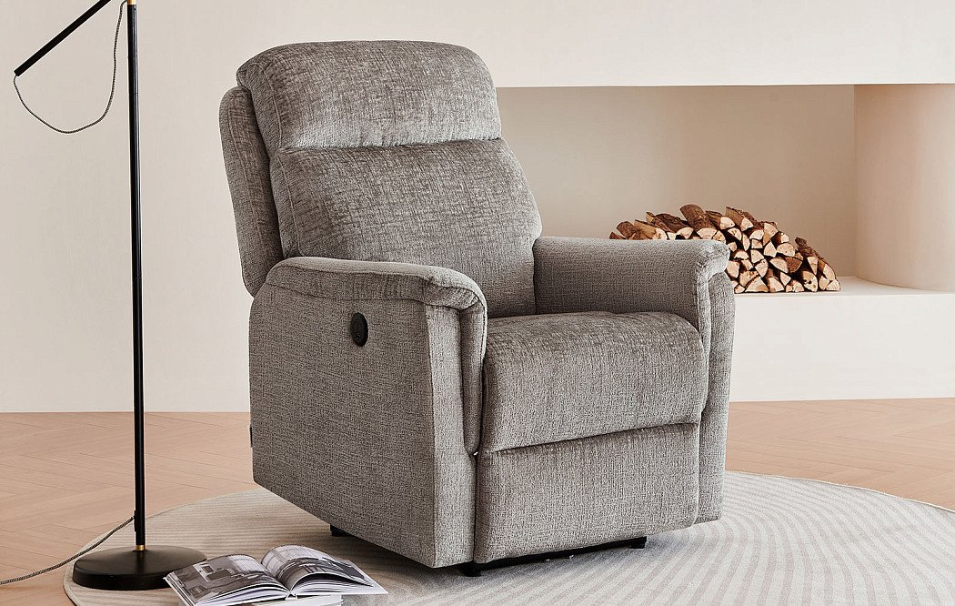 Кресло-реклайнер Stanley, серо-бежевый