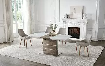 Стол Arioso Glass + 4 стула Pepper