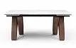 Стол раскладной Lido 160-240, белая керамика/орех