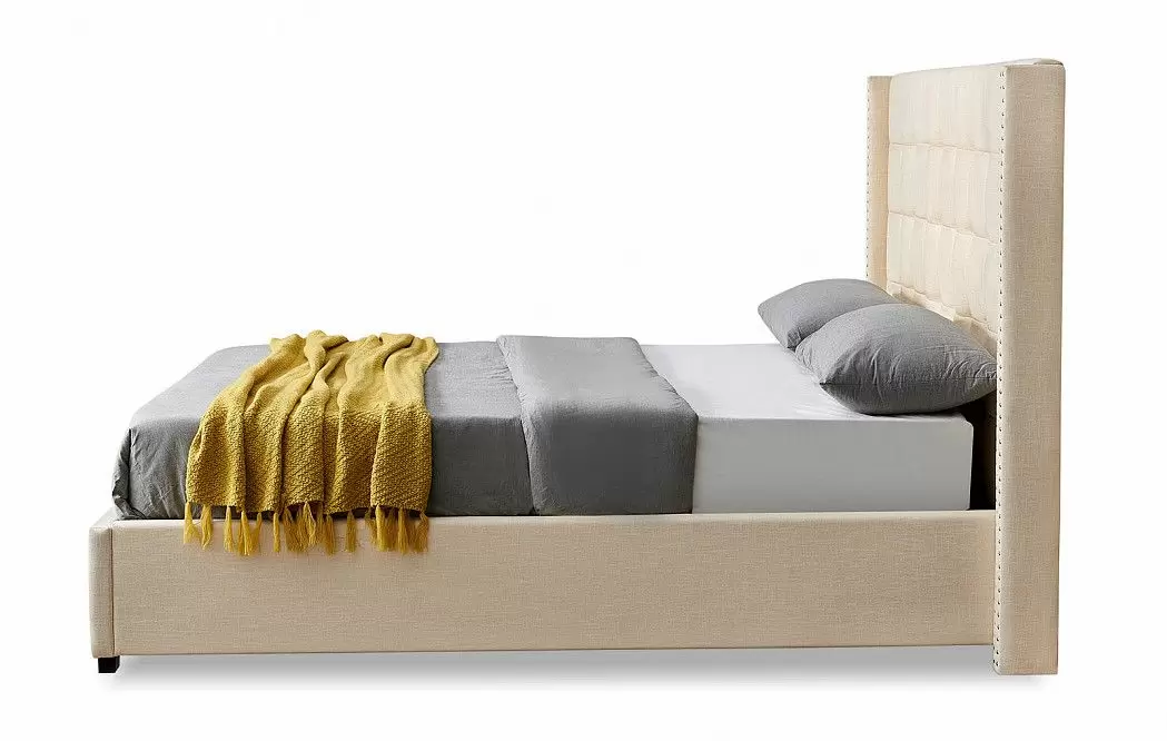 Кровать с подъемным механизмом Vivien 160x200, бежевый - фото 11