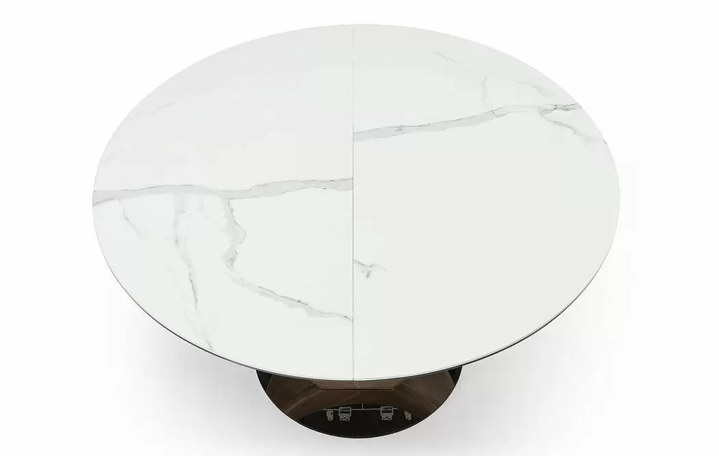 Стол раскладной Daisy 130-170, белая керамика/орех - фото 9