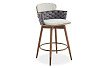 Стул барный Vanda (76), белый/серый