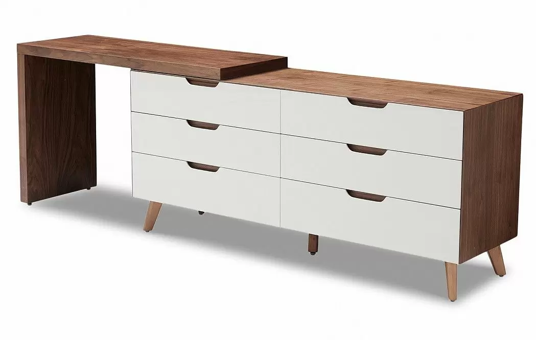 Комплект для спальни Borneo, бежевый/орех/белый - фото 20