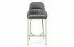 Стул полубарный Steven, темно-серый/золото