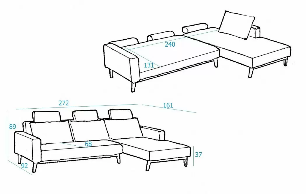 Диван-кровать Summer угловой (правый), серый - фото 3