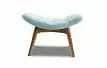 Кресло и оттоманка Contour, мятный голубой/коричневый