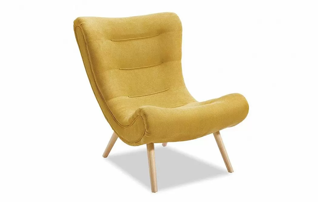 Кресло Dolce Vita, желтый шафран/натуральный